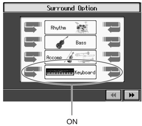 ROLAND KR-117 - Selecting the Part for the Effect - 1