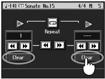 ROLAND KR-117 - Touch  for the marker you want to erase. - 1