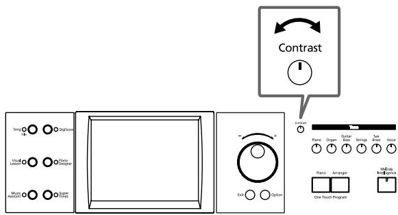 ROLAND KR-117 - Adjusting the Contrast of the Screen - 1