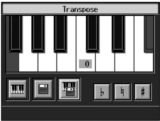 ROLAND KR-117 - Press the [Transpose] button. - 1