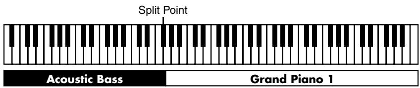 ROLAND KR-117 - Playing Different Tones with the Left and Right Hands (Split) - 1