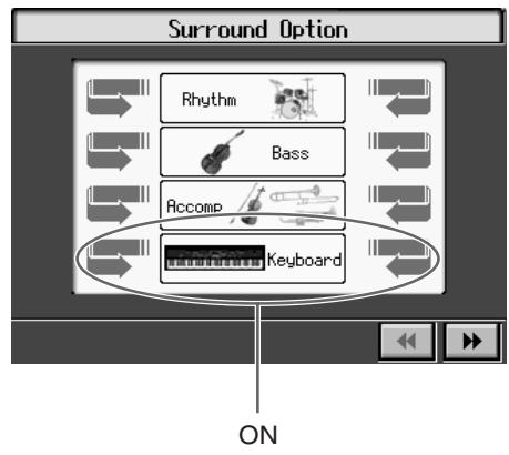 ROLAND KR-117 - Selecting the Part for the Effect - 1