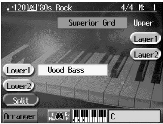 ROLAND KR-117 - On the Basic screen, touch < - 1