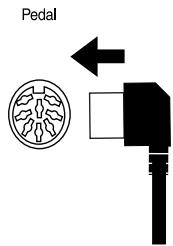 ROLAND KR-117 - Connect the Pedal Cable - 1