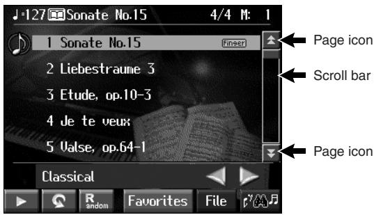 ROLAND KR-117 - The Scroll Bar and The Page Icon - 1