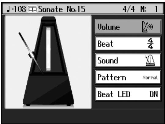 ROLAND KR-117 - Press the [Metronome] button and watch the indicator light up. - 1