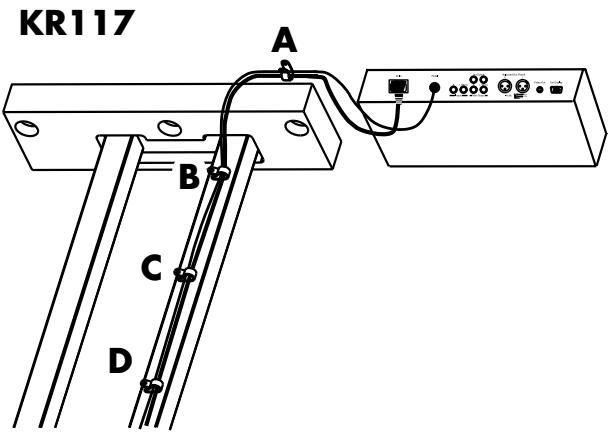ROLAND KR-117 - Connecting the Power Cord - 7