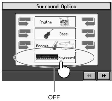 ROLAND KR-117 - Selecting the Part for the Effect - 2