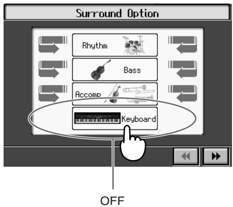 ROLAND KR-117 - Selecting the Part for the Effect - 2