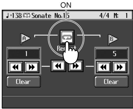 ROLAND KR-117 - Touch  in the Marker screen. - 2
