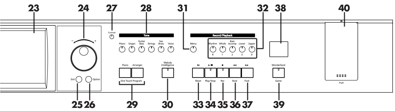 ROLAND KR-117 - 21.Tempo [-] [+ ] buttons - 1