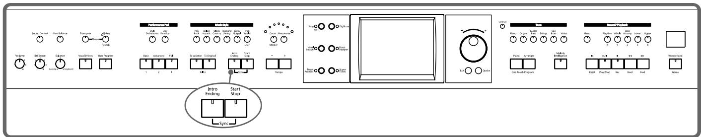 ROLAND KR-117 - Starting and Stopping the Accompaniment - 1