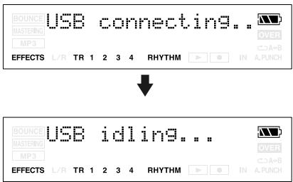 BOUNC MASTENING MP3 USB connecting.. OVER C>A+B EFFECTS L/R TR 1 2 3 4 RHYTHM IN A.PUNCH ↓ BOUNC MASTENING MP3 USB idling.. OVER C>A+B EFFECTS L/R TR 1 2 3 4 RHYTHM IN A.PUNCH