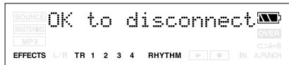 BOUNCE OK to disconnect MASTERING MP3 OVER A+B EFFECTS L/R TR 1 2 3 4 RHYTHM IN A.PUNCH
