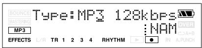 BOUNCE MASTERING MP3 Type:MP3 128kbps NAM OVER A+B EFFECTS L/R TR 1 2 3 4 RHYTHM IN A.PUNCH