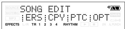 BOUNCE SONG EDIT MASTERING: ERS: CPY: PTC: OPT MP3 EFFECTS L/R TR 1 2 3 4 RHYTHM IN A.PUNCH
