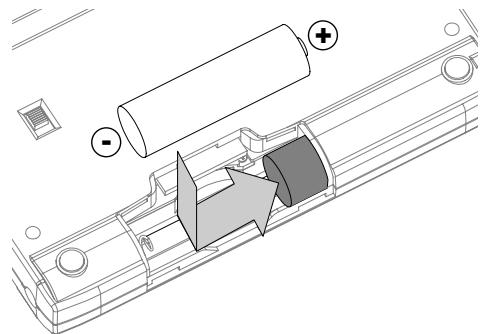 Technical diagram of a battery assembly with labeled components and directional arrows indicating flow or movement