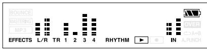 BOUNCE MASTERING MP3 EFFECTS L/R TR 1 2 3 4 RHYTH IN A.PUNCH OVER