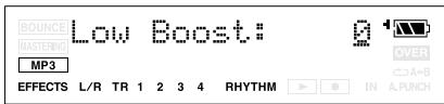 BOUNCE MASTERING: MP3 EFFECTS L/R TR 1 2 3 4 RHYTHM OVER A+B IN A.PUNCH