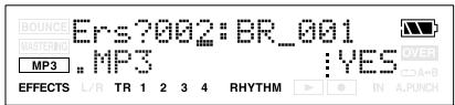 BOUNCE Ers?002:BR_001 MASTERING MP3 .MP3 IFES OVER A+B EFFECTS L/R TR 1 2 3 4 RHYTHM IN A.PUNCH