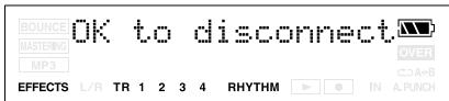 BOUNCE OK to disconnect MASTERING MP3 OVER A+B EFFECTS L/R TR 1 2 3 4 RHYTHM IN A.PUNCH