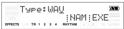 BOUNCE MASTERING MP3 TYPE: WAV :NAM: EXE OVER A+B A.PUNCH EFFECTS L/R TR 1 2 3 4 RHYTHM IN A.PUNCH