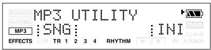BOUNCE MP3 UTILITY MASTERING MP3 :SNG : INI EFFECTS L/R TR 1 2 3 4 RHYTHM IN A.PUNCH