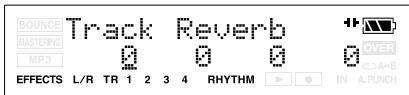 BOUNCE MASTERING MP3 EFFECTS L/R TR 1 2 3 4 RHYTHM Track Reverb OVER A+B IN A.PUNCH
