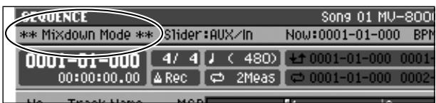 ROLAND MV-8000 - Mixdown mode (mode de mixage) - 1