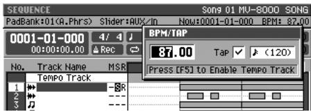 ROLAND MV-8000 - BPM/tap - 1