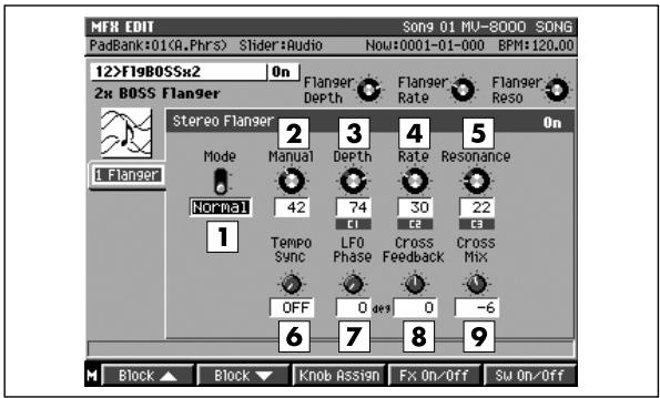 ROLAND MV-8000 - Flanger (stereo flanger) - 1