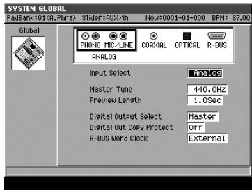 ROLAND MV-8000 - Sélection de la source (entrée) destinée à l'échantillonnage - 3