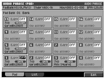 ROLAND MV-8000 - Pour affecter une phrase audio à un pad: - 2