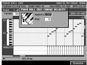 ROLAND MV-8000 - Édition des vitesses (change velocity) - 1