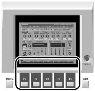 ROLAND MV-8000 - Utilisation des touches de fonction f - 1