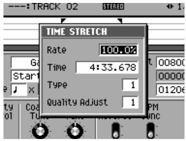 ROLAND MV-8000 - Modification de la durée ou du tempo d'un sample (time stretch) - 1