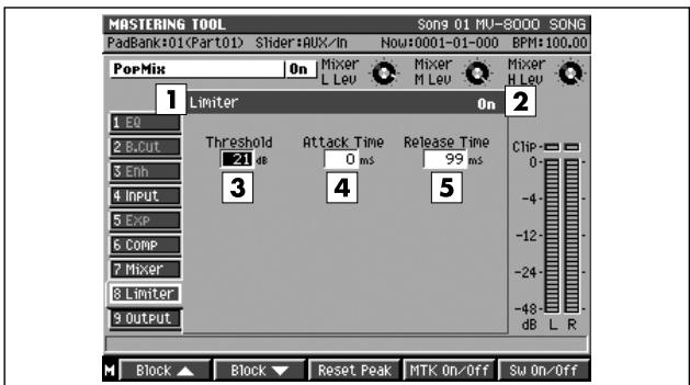 ROLAND MV-8000 - Description de chaque zone (output) - 1