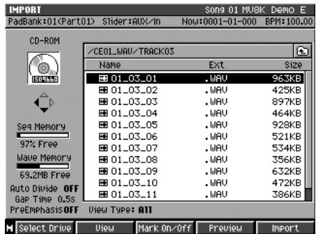 ROLAND MV-8000 - Import de fichiers WAV ou AIFF - 2