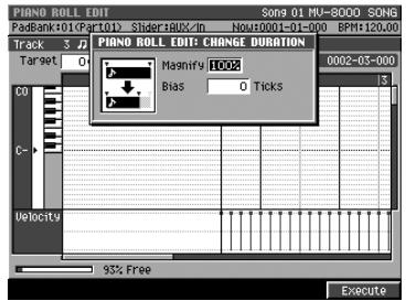 ROLAND MV-8000 - Édition des durées (change duration) - 1