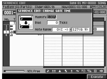 ROLAND MV-8000 - Édition des durées (change duration) - 2
