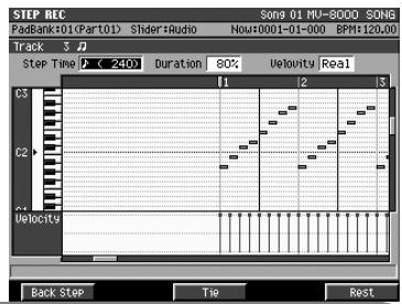 ROLAND MV-8000 - Saisie des notes et des silences - 7