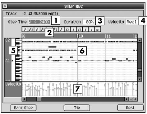 ROLAND MV-8000 - - Avec une piste MIDI (page STEP REC) - 1