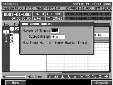 ROLAND MV-8000 - Ajout de pistes - 2
