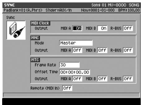 ROLAND MV-8000 - Transmission MMC vers un séquenceur externe - 2