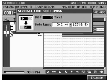 ROLAND MV-8000 - Décalage temporel (shift timing) - 2
