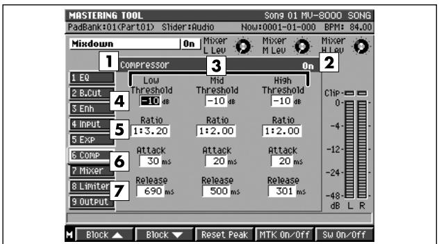 ROLAND MV-8000 - Description de chaque zone (compressor) - 1