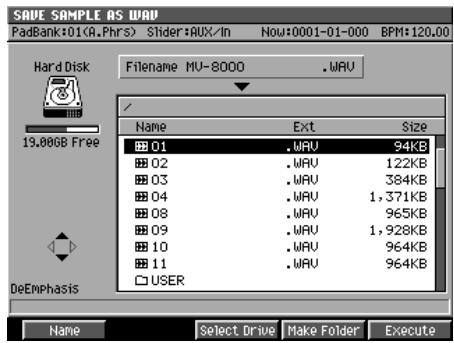ROLAND MV-8000 - Sélection des échantillons à convertir - 1