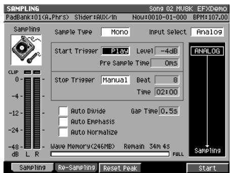 ROLAND MV-8000 - Échantillonnage (sampling) - 2