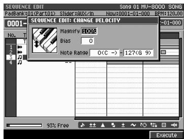 ROLAND MV-8000 - Édition des vitesses (change velocity) - 2