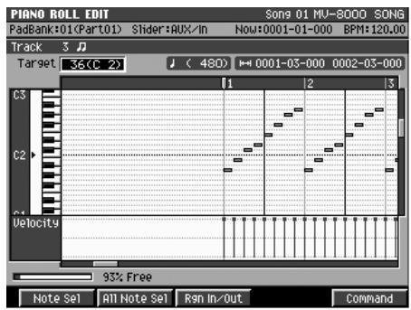 ROLAND MV-8000 - Appel des pages d'édition - 2